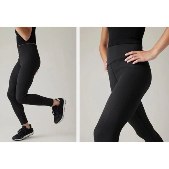 Athleta Girl Rise Above Rib Legging, SZ XL/14- BLACK - Picture 7 of 8